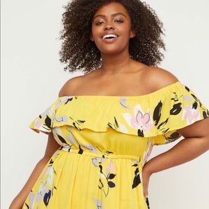 Lane Bryant off the shoulder floral dress